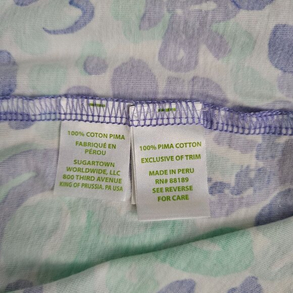 Lilly Pulitzer Nice Ink Pattern Floral 3/4 Sleeve Marina Dress Women's Sz Large - Picture 9 of 16